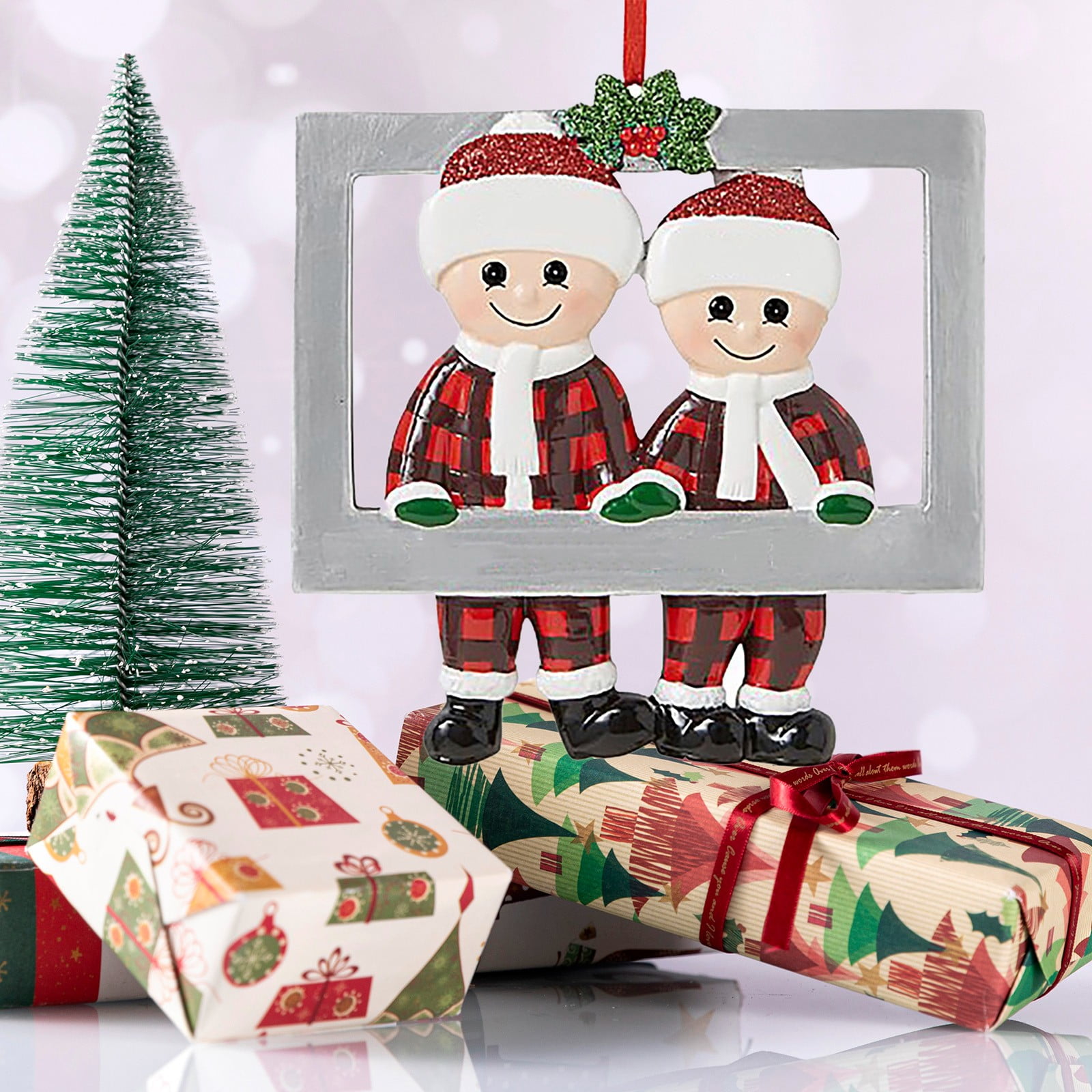Details about   Christmas House Decor in Family of 2 to 6 DIY Personalised Ornaments 