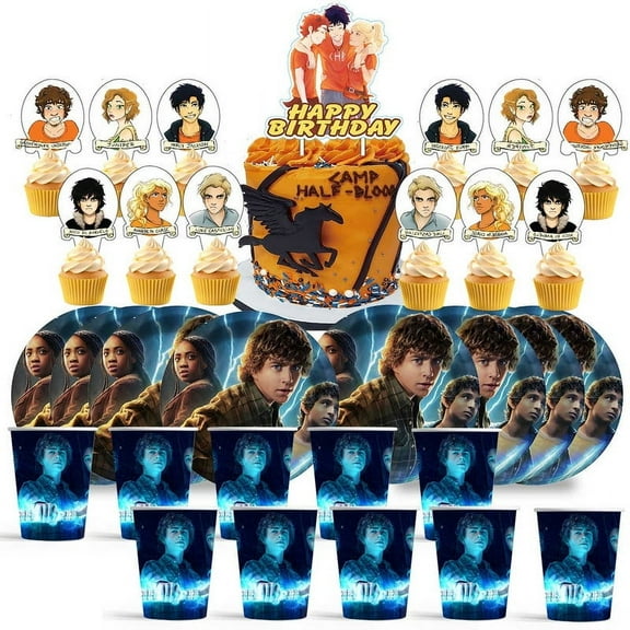 Percy Jackson Birthday Cups Party Supplies Plates Decorations Cake Topper Decor