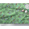 thumbnail image 2 of Soimoi Poly Georgette Fabric Eye,Dot & Peacock Feather Fabric Prints by Yard 52 Inch Wide, 2 of 3