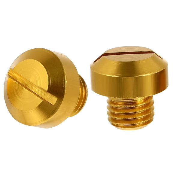 2 Pcs Mirror Screw Switch Moped Accessories End Motorcycle Golden