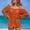 Orange, variant on Yotami Womens Crochet Swimsuit Cover Up, Cold Shoulder Summer Bathing Suit Mech Hollow Out Beach Dress