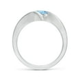 thumbnail image 2 of Angara Natural 0.72 Ct. Aquamarine Solitaire Ring in 14K White Gold for Women (Ring Size: 11.5), 2 of 11