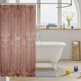 thumbnail image 3 of Adults Grey Damask Bath Curtain Antique Victorian Baroque Fabric Shower Curtain 72" Wx84 L,Vintage Floral Exotic Sugar Skull Bathroom Decor,Gothic Bone Skeleton Bohemian Decor,Antique Red, 3 of 6
