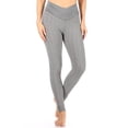thumbnail image 3 of Overlap Waist Honeycomb Textured Butt Scrunch Sports Leggings - Charcoal, 3 of 4