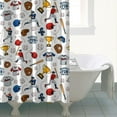 thumbnail image 4 of White Baseball Elements Pattern Shower Curtain 72"x84" ,Bathroom Decorative Shower Curtains Set with 12 Hooks,Modern Waterproof Washable Shower Curtain, 4 of 6