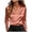 Orange, variant on Yievot Women's Elegant Satin Blouses Long Sleeve Dressy Office Work Shirt V Neck Silk Tops