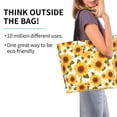 thumbnail image 2 of Fotbe Yellow Polka Dot Sunflower Bolsa Tote Estética de Lona con Estampado para Mujer - Bolsa Reutilizable de Hombro Casual para Vacaciones, Compras, Trabajo y Gimnasio, 2 of 8