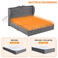thumbnail image 5 of Danolapsi 46.1" Velvet Upholstered Platform Bed Frame, King, 5 of 8
