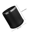 thumbnail image 2 of PENIKOKO trash can kitchen Black Round Iron Rubber Fireproof Waste Management 1Pack, 2 of 8