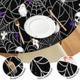 thumbnail image 4 of Halloween Spider Web and Skulls Pattern Round Fitted Tablecloth with Elastic Edge,Dining Table Cover Waterproof,Outdoor Round Tablecloth for Camping,Dining,Indoor and Outdoor, 4 of 7