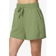 thumbnail image 6 of TheMogan Women's S~3X Cotton Terry Long Sleeve Oversized Top & Drawstring Shorts SET, 6 of 7