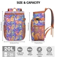 thumbnail image 3 of Boho Vintage Insulated Cooler Backpack - 20L Lightweight Lunch Bag with Classic Paisley Print, Perfect for Travel, Hiking & Family Outings, 3 of 6
