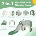 thumbnail image 6 of 7 in 1 Toddler Slide for Indoor Playground, Freestanding Kids Climber Slide Playset with Basketball Hoop, Telescope, Crawl-through Tunnel, Golf Hole and Ring Toss Game, 6 of 7