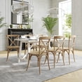 thumbnail image 4 of BizChair Medium Natural With White Grain X-Back Chair, 4 of 14