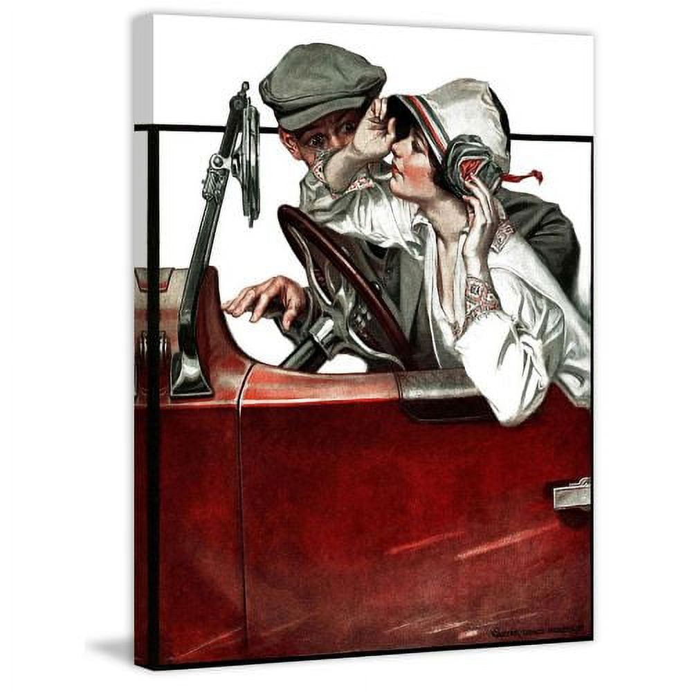 "Woman Driver" Painting Print on Wrapped Canvas