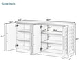 thumbnail image 5 of MAYEERTY Sideboard Buffet Cabinet with Adjustable Shelves & Silver Handles, Antique Blue, 5 of 9