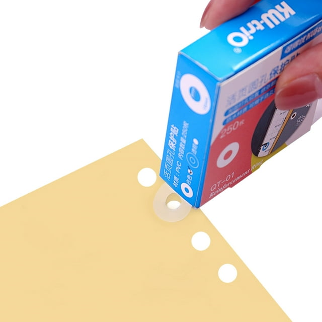 Loose- Paper Hole Reinforcement Labels Round Stickers Self-Adhesive Hole Punch Protector for Office School Home Supplies, 250 Labels
