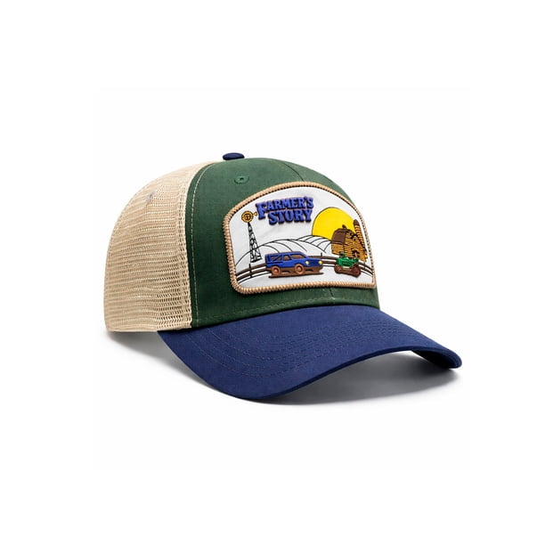 Knite Gorra Barn Blue Trucker Agro Diseño Campirano Malla Transpirable