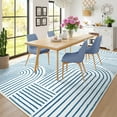 thumbnail image 6 of Moynesa 6'x9' Abstract Area Rugs for Living Room, Ultra-Thin Soft Washable Rug Non-Slip Modern Bedroom Rug Indoor Large Throw Carpet for Dining Room Nursery Playroom Office, Blue, 6 of 8
