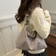 thumbnail image 3 of Bolso Hombro Ruched Nylon Hobo Bolsos Mano para Mujeres (gris), 3 of 9