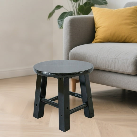 EGNMCR Dwarf Stool Solid Wood Small Stool Oaken Small Round Stool Solid Wood Stool Small S Quare Stool Household Laundry Stool Shoe Changing Stool Chair Wood Square foot solid wood stool