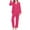 Hot Pink, variant on YUEHUA Silk Satin Pajamas for Women Set 2 Piece Valentine's Day Silk Pjs Long Sleeve Top Cozy Sleepwear Silky Pajamas