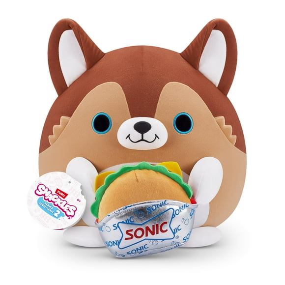 Peluche ZURU Snackles Series 2 Puppy & Sonic Burger 20 cm