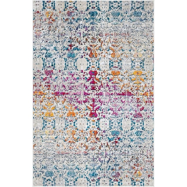 Unique Loom Charme Couleur Foncée Zone Tapis 4' x 6' Rectangle Multi/ivoire
