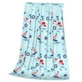 thumbnail image 3 of Bingfone Sailboats Anchors Print Flannel Fleece Blanket Throw Blanket For Bed,Sofa,Couch,Travel,Camping(60"X50"), 3 of 9