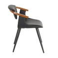 thumbnail image 3 of Oracle Mid-Century Modern Chair in Black Metal and Cream Faux Leather by LumiSource, 3 of 11