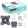 thumbnail image 6 of ONKRON TV Monitor Wall Mount - Monitor Mount for 10-35 inch Screens up to 44.1 lbs - RV TV Mount 75x75 100x100 VESA Wall Mount - Fixed TV Wall Mount - Computer Monitor Wall Mount , Black, 6 of 7