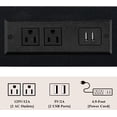 thumbnail image 5 of Joaxswe End Table w/ Charging Station Set of 2, Narrow Side Table for Living Room, Black, 5 of 7