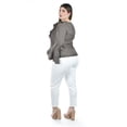 thumbnail image 3 of Blusa con volantes Roman Fashion /Tallas Extras, 1907 (Cafe) cafe 38, 3 of 5