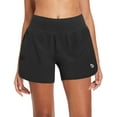 thumbnail image 2 of BALEAF Womens Shorts 5 Inches Quick Dry Running Gym Workout Active Wear with Zipper Pocket Black Size XS, 2 of 6