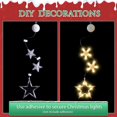 thumbnail image 5 of 3Pcs Christmas Window Lights Decorations, Battery Powered Christmas Window Hanging Warm White Lighted Tree Bell Star Shaped LED Sucker Lamp, 5 of 5