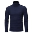 thumbnail image 2 of Hauts Basiques Ajustés Décontractés pour Hommes, Chandail Tricoté Thermique à Col Roulé, 2 of 7