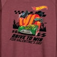thumbnail image 3 of Hot Wheels - Valentine's Drive to Win - Ladies French Terry Long Sleeve Shirt, 3 of 5