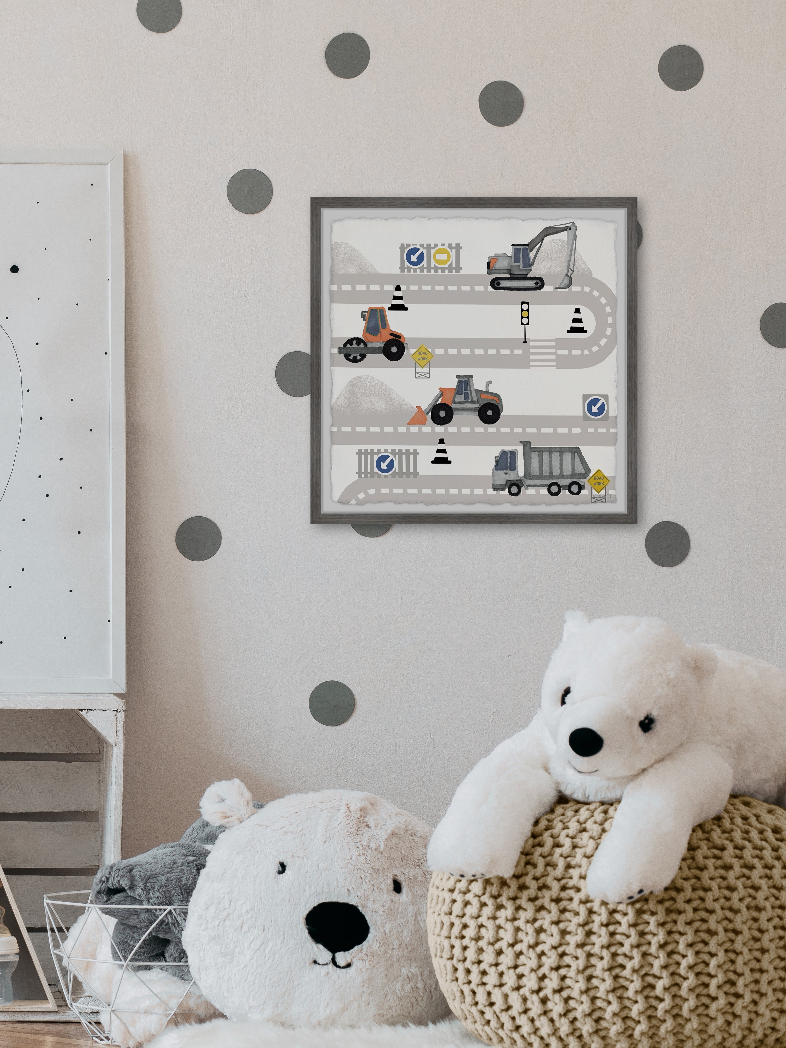 Marmont Hill Road Construction and Paving Machines Framed Wall Art