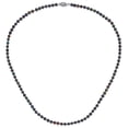 thumbnail image 3 of Sterling Silver Rhodium-plated 4-5mm Black Freshwater Cultured Pearl Necklace, 3 of 3