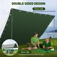 thumbnail image 5 of BN-LINK 9×9 Feet Tarp Cover, Waterproof & Weather Proof Multipurpose Protective Cover with Aluminum Grommets Every 6.5 ft, Heavy Duty Poly Tarp for Camping, Tent, Car, Green, 5 of 7