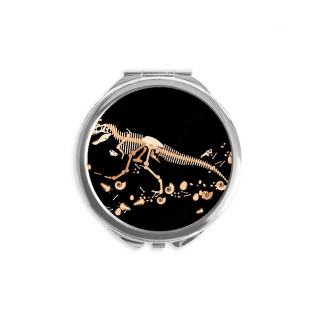 Miroir compact miniature Dinosaure Main Rond portable de Poche en Verre