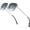 50249 Gray, variant on Rimless Rectangle Zircon Diamonds Square Sunglasses for Men with Nylon Lens (50249 Gold Frame Gradient Tea Lens)