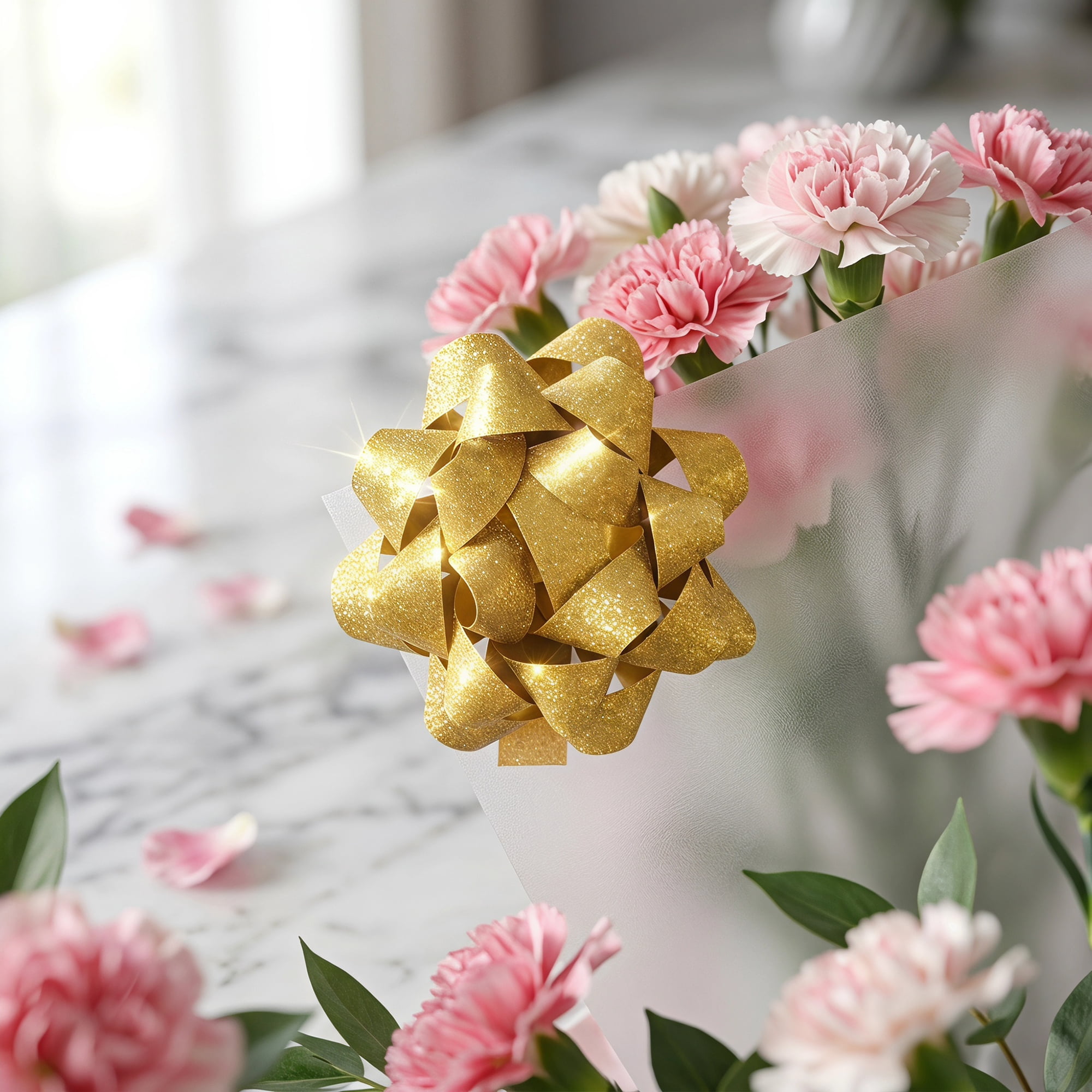 Unique Bargains Pre-Made Gift Bows for Creative Gift Wrapping and Decoration Yellow