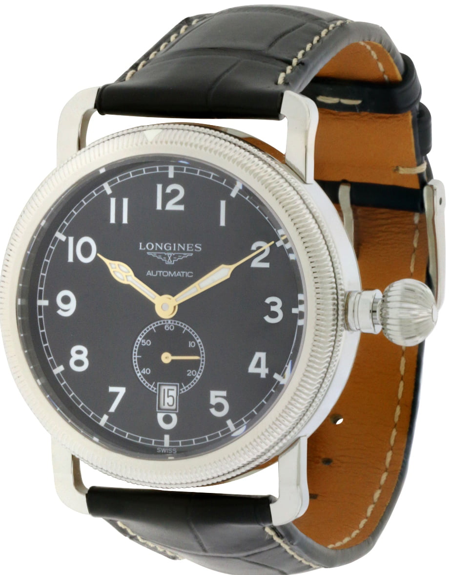 Longines Heritage Avigation Leather Automatic Mens Watch L27774532 ...