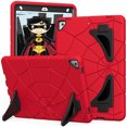 thumbnail image 2 of ELEHOLD for iPad 10.2 inch 9th/8th/7th Generation 2021/2020/2019 Rugged Case, Cute Cartoon Kids Friendly Built-in Double Kickstand Full Protection Shockproof Children Case,Red+Black, 2 of 7