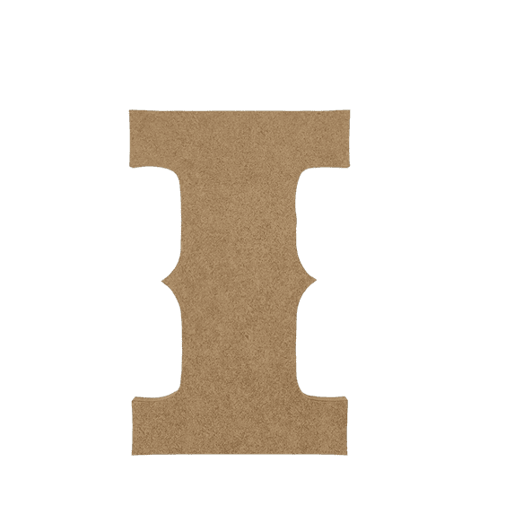 Wooden Letter Unfinished, Saddlebag Font, Craft Cutout