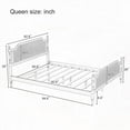 thumbnail image 4 of Solid Pine & Rattan Polyester Bed with Exquisite Rattan Style and French Provincial Elegance, 4 of 10
