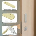 thumbnail image 3 of Uxcell Self-Stick Sliding Closet Door Handles 6" Aluminum Alloy Drawer Finger Pulls with Tape & Screw Gold 2Pcs, 3 of 7
