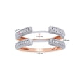 thumbnail image 3 of Round Shape White Cubic Zirconia Two Tone Curved Enhancer Guard Ring 14k Rose Gold Ring Size - 11.5, 3 of 3