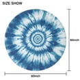 thumbnail image 6 of Blue Tie Dye Mandala Pattern Round Tablecloth 60"x60",Wrinkle Wipeable Table Cloth for Kitchen Dining Room Picnic Patio Party, 6 of 6